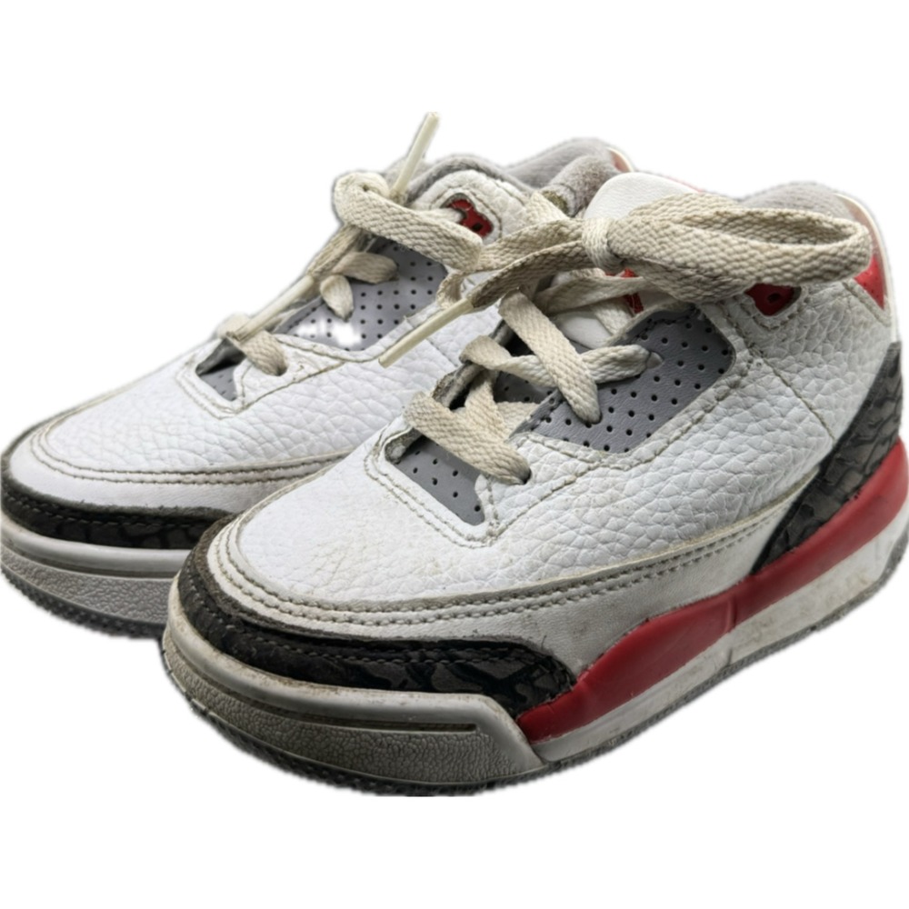 Jordan 3 Retro Fire Red 2022 Toddler Shoes‎ White Red DM0968-160 Size 6C